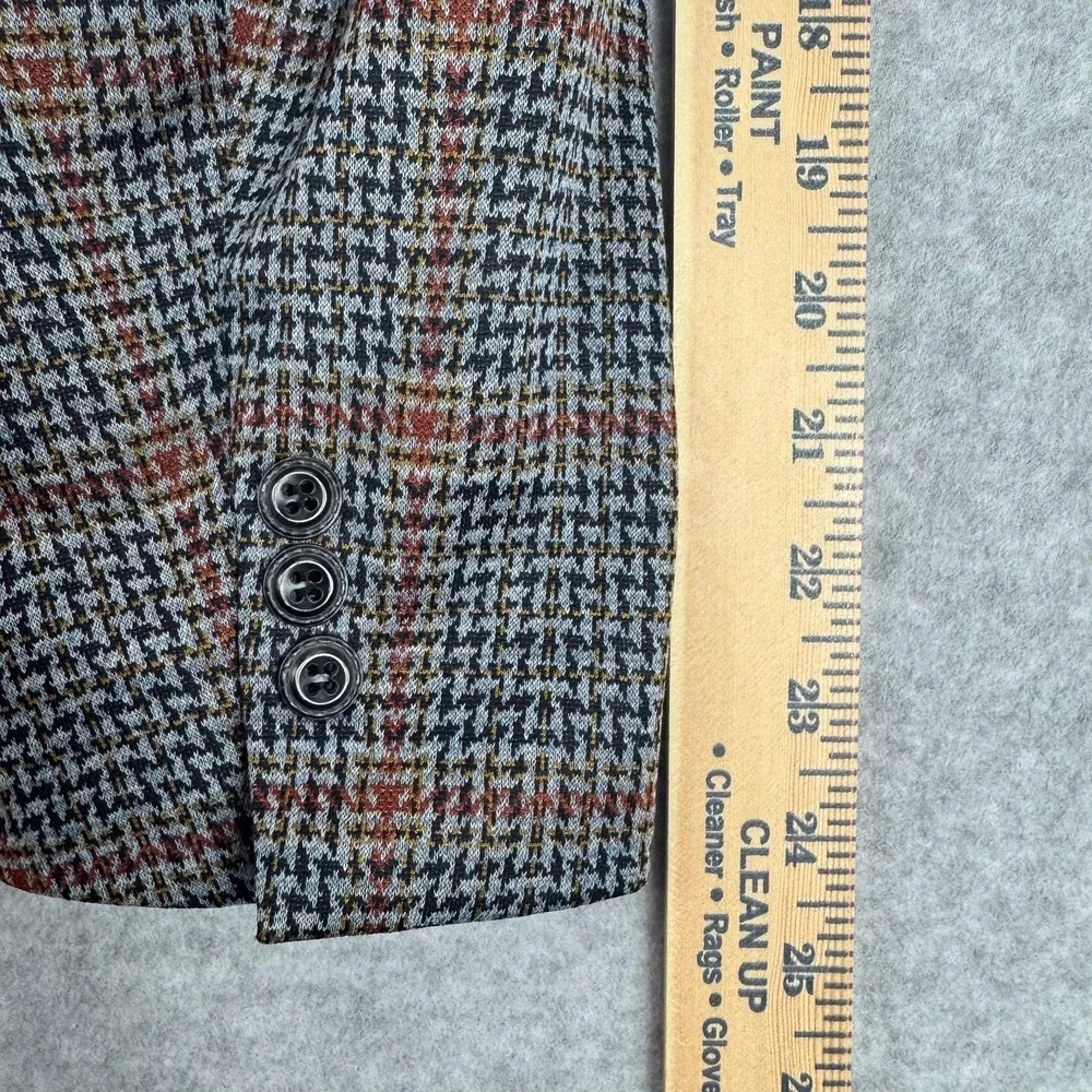 Vintage Towncraft Blazer Mens 38R Gray Plaid Wool‎ Tweed Sport Coat Retro USA
